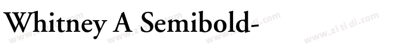 Whitney A Semibold字体转换